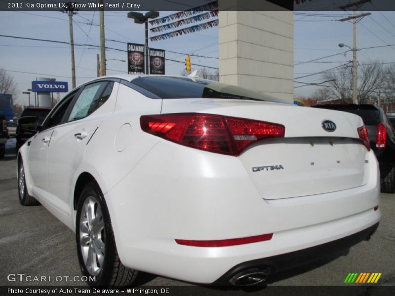 Snow White Pearl / Gray 2012 Kia Optima LX