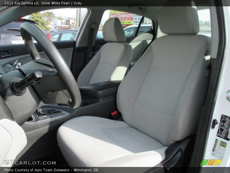 Snow White Pearl / Gray 2012 Kia Optima LX