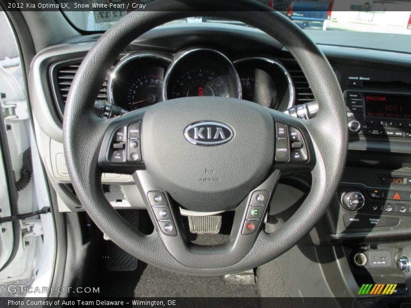 Snow White Pearl / Gray 2012 Kia Optima LX