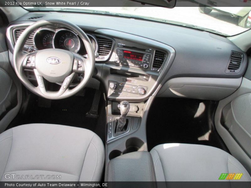 Snow White Pearl / Gray 2012 Kia Optima LX