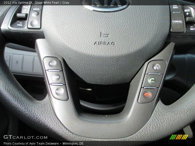 Snow White Pearl / Gray 2012 Kia Optima LX