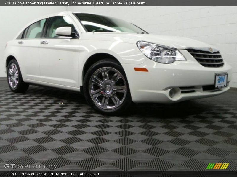 Stone White / Medium Pebble Beige/Cream 2008 Chrysler Sebring Limited Sedan