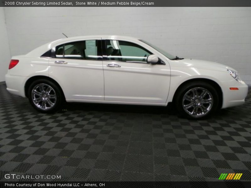 Stone White / Medium Pebble Beige/Cream 2008 Chrysler Sebring Limited Sedan
