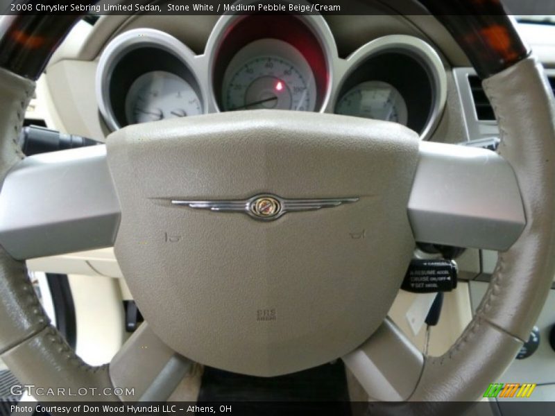 Stone White / Medium Pebble Beige/Cream 2008 Chrysler Sebring Limited Sedan