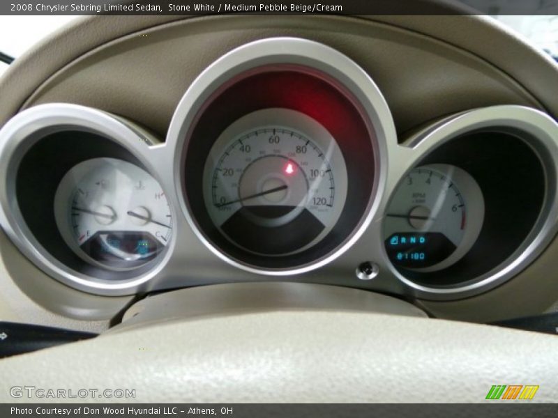 Stone White / Medium Pebble Beige/Cream 2008 Chrysler Sebring Limited Sedan