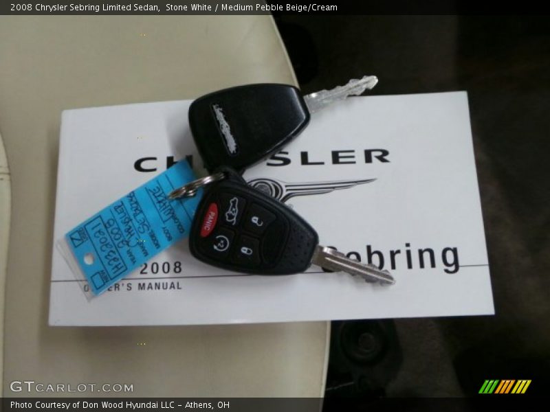 Stone White / Medium Pebble Beige/Cream 2008 Chrysler Sebring Limited Sedan