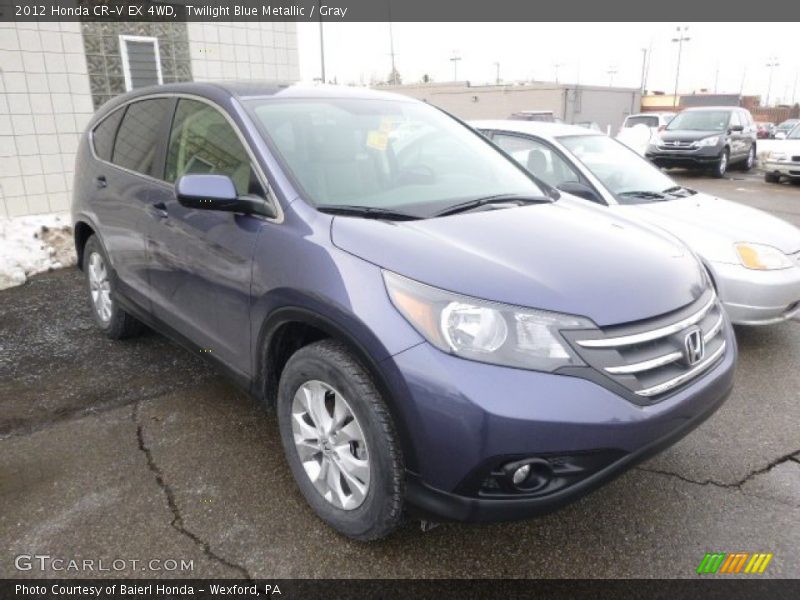 Twilight Blue Metallic / Gray 2012 Honda CR-V EX 4WD