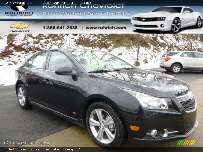 Black Granite Metallic / Jet Black 2014 Chevrolet Cruze LT