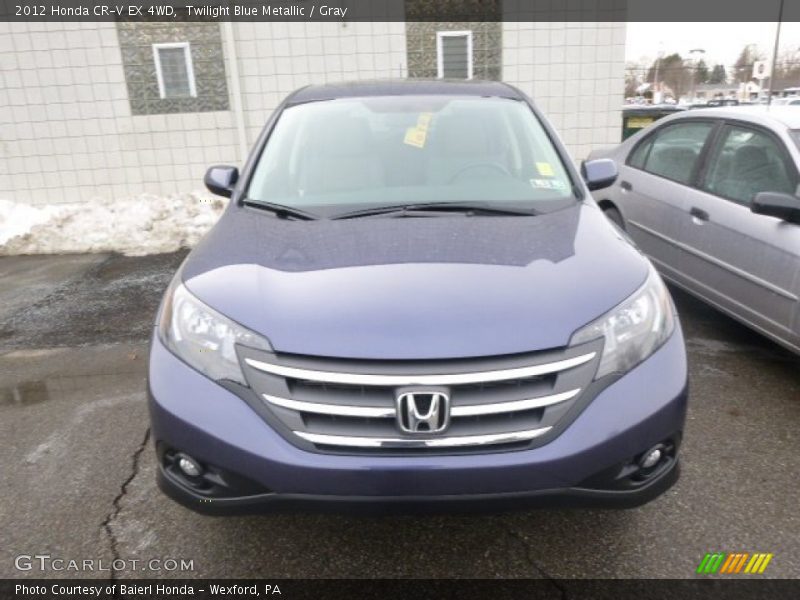 Twilight Blue Metallic / Gray 2012 Honda CR-V EX 4WD