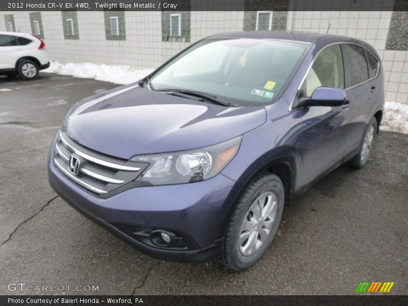 Twilight Blue Metallic / Gray 2012 Honda CR-V EX 4WD