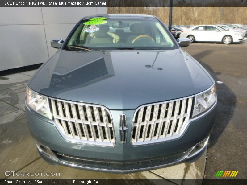 Steel Blue Metallic / Light Camel 2011 Lincoln MKZ FWD