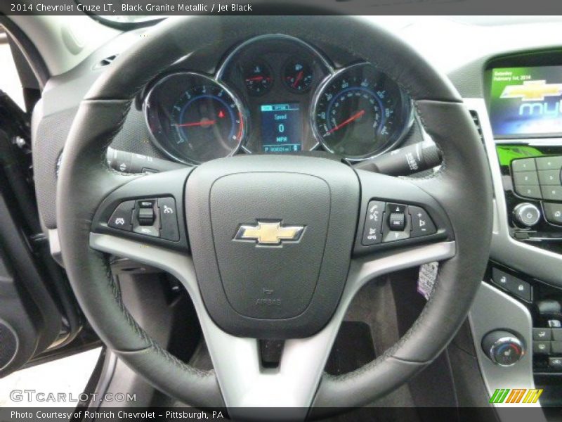 Black Granite Metallic / Jet Black 2014 Chevrolet Cruze LT