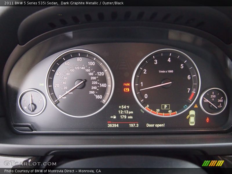 Dark Graphite Metallic / Oyster/Black 2011 BMW 5 Series 535i Sedan