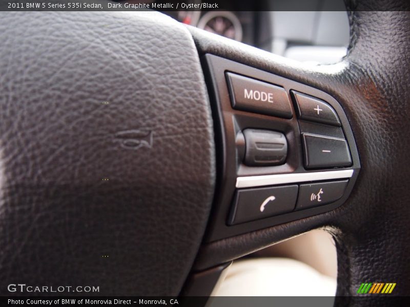 Dark Graphite Metallic / Oyster/Black 2011 BMW 5 Series 535i Sedan