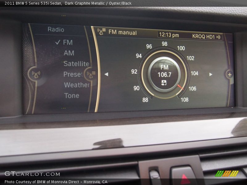 Dark Graphite Metallic / Oyster/Black 2011 BMW 5 Series 535i Sedan