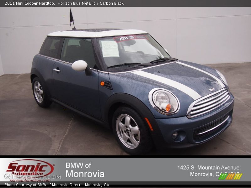 Horizon Blue Metallic / Carbon Black 2011 Mini Cooper Hardtop