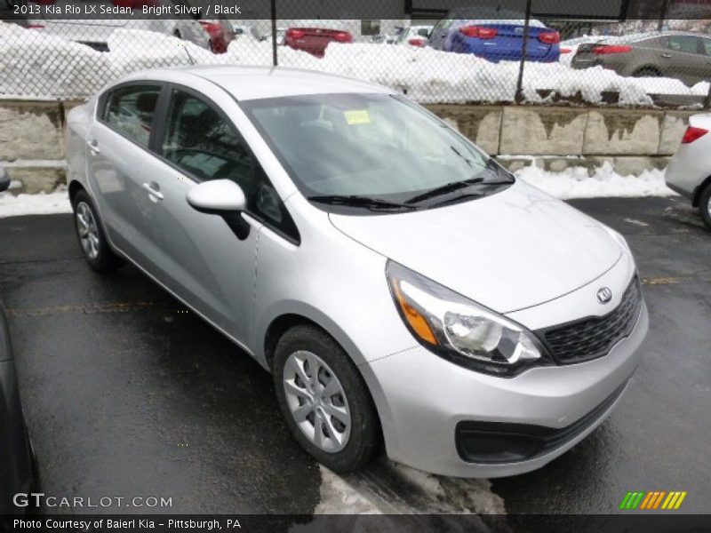 Bright Silver / Black 2013 Kia Rio LX Sedan