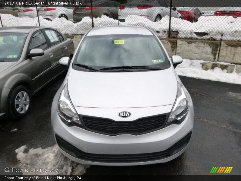 Bright Silver / Black 2013 Kia Rio LX Sedan