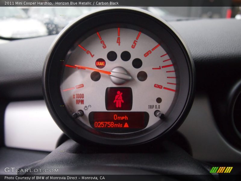 Horizon Blue Metallic / Carbon Black 2011 Mini Cooper Hardtop