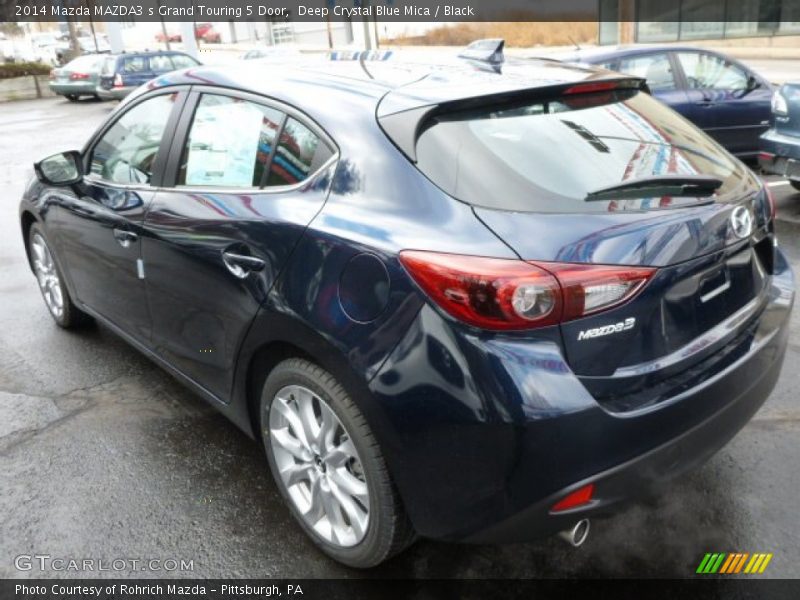 Deep Crystal Blue Mica / Black 2014 Mazda MAZDA3 s Grand Touring 5 Door