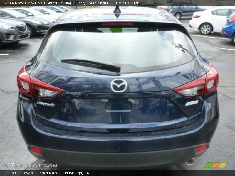 Deep Crystal Blue Mica / Black 2014 Mazda MAZDA3 s Grand Touring 5 Door