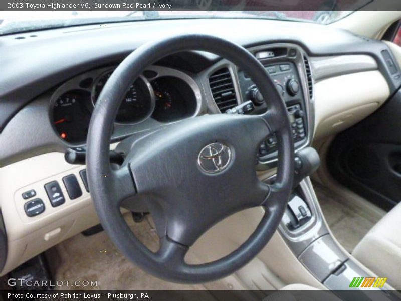 Sundown Red Pearl / Ivory 2003 Toyota Highlander V6