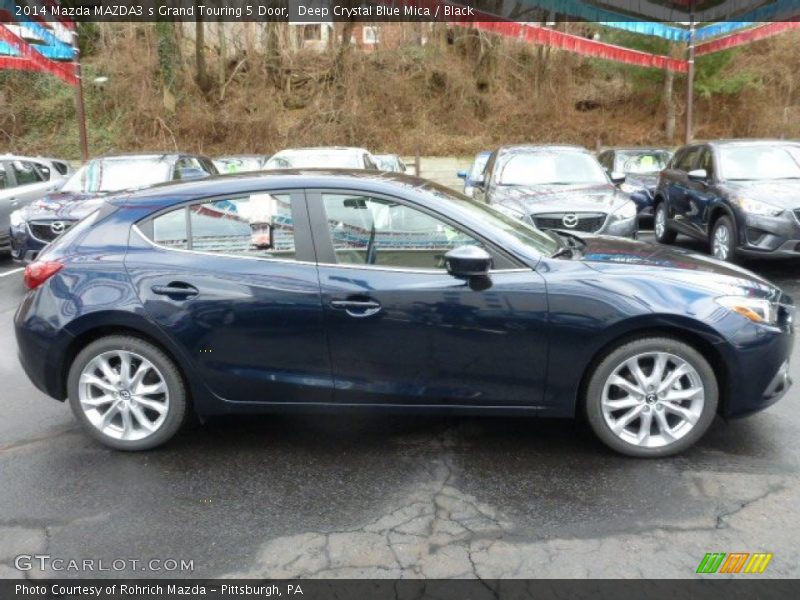 Deep Crystal Blue Mica / Black 2014 Mazda MAZDA3 s Grand Touring 5 Door