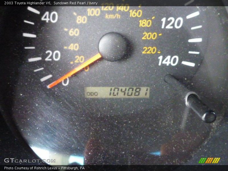 Sundown Red Pearl / Ivory 2003 Toyota Highlander V6