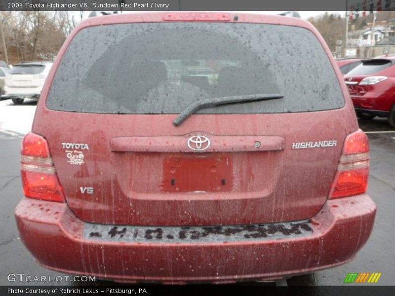 Sundown Red Pearl / Ivory 2003 Toyota Highlander V6