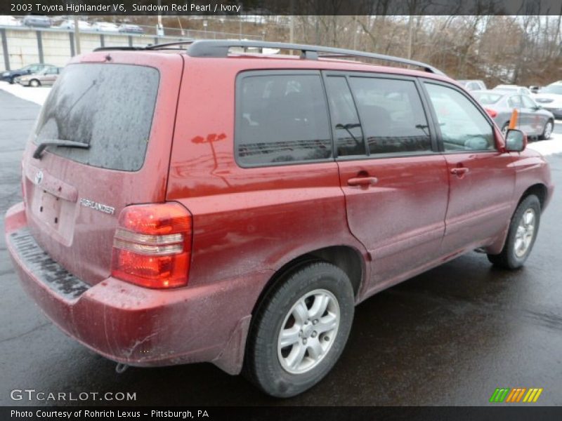 Sundown Red Pearl / Ivory 2003 Toyota Highlander V6