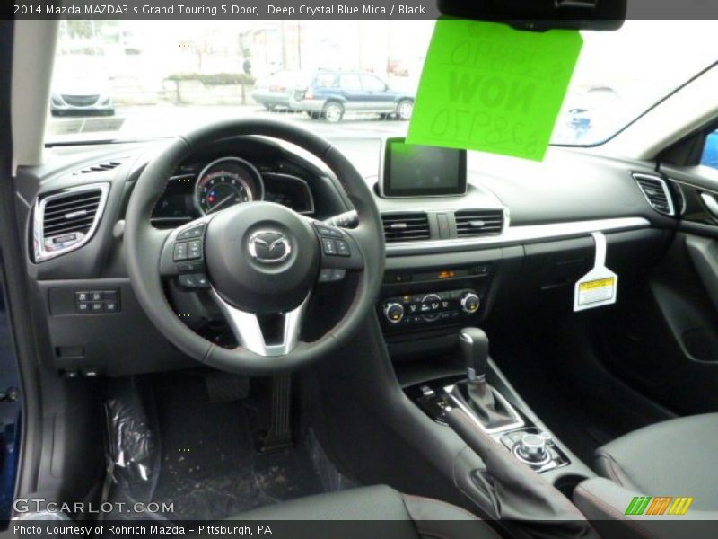 Deep Crystal Blue Mica / Black 2014 Mazda MAZDA3 s Grand Touring 5 Door