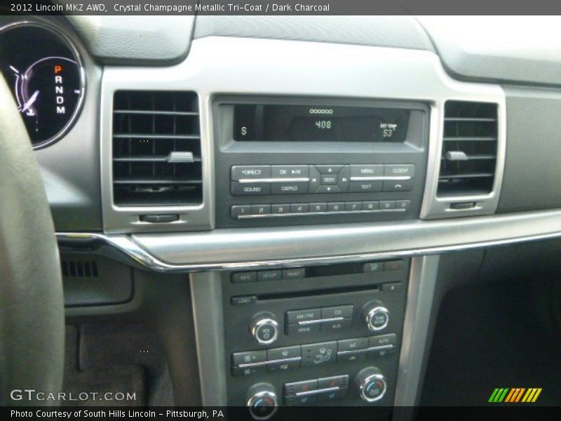 Crystal Champagne Metallic Tri-Coat / Dark Charcoal 2012 Lincoln MKZ AWD