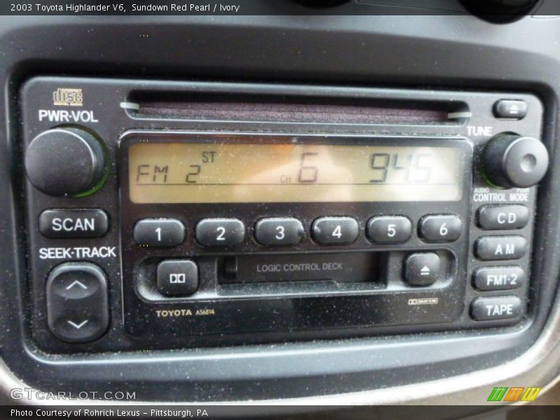 Sundown Red Pearl / Ivory 2003 Toyota Highlander V6