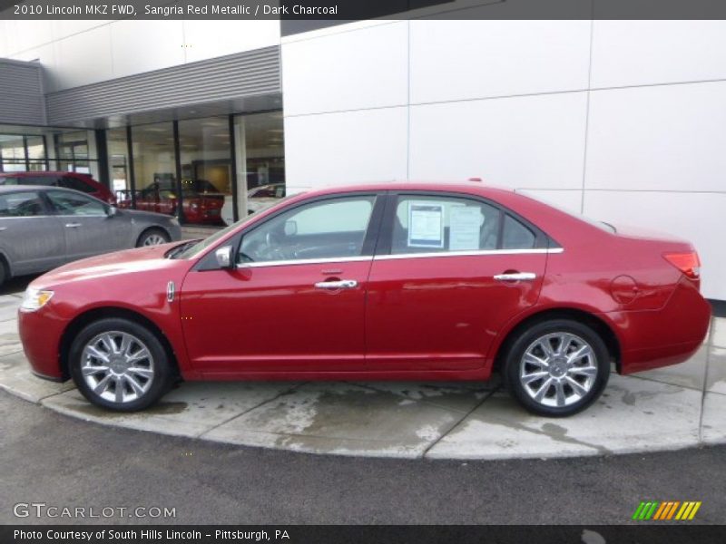 Sangria Red Metallic / Dark Charcoal 2010 Lincoln MKZ FWD