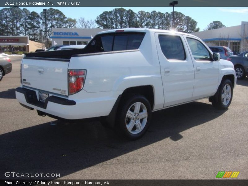White / Gray 2012 Honda Ridgeline RTL
