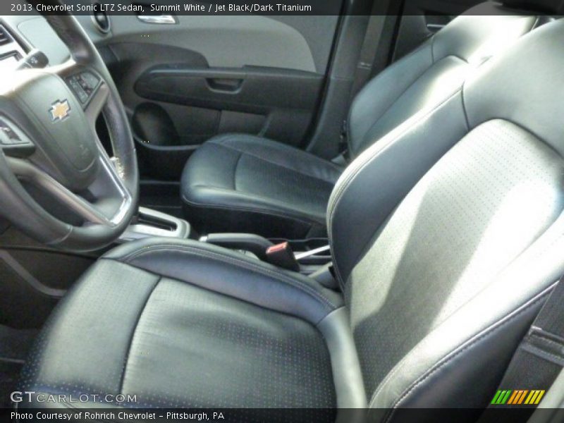 Summit White / Jet Black/Dark Titanium 2013 Chevrolet Sonic LTZ Sedan