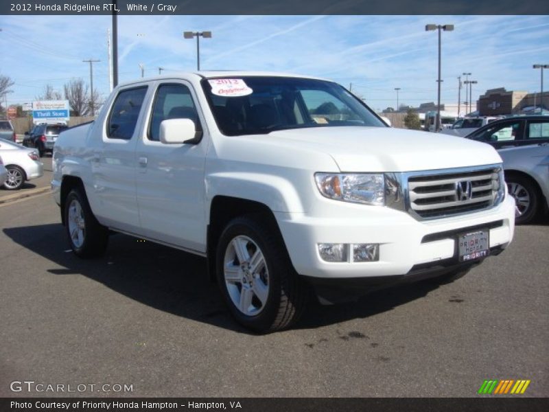 White / Gray 2012 Honda Ridgeline RTL