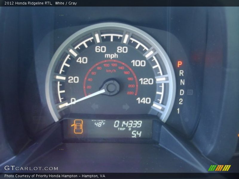 White / Gray 2012 Honda Ridgeline RTL