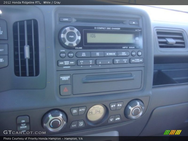 White / Gray 2012 Honda Ridgeline RTL