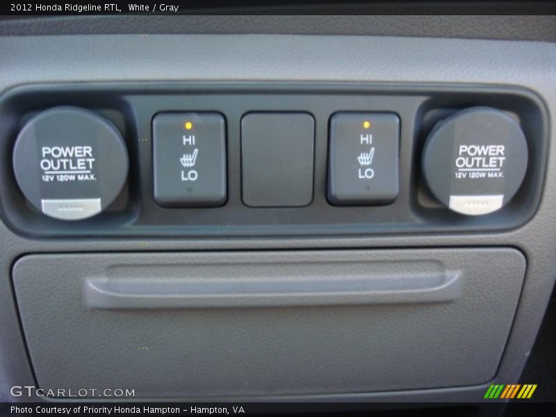 White / Gray 2012 Honda Ridgeline RTL