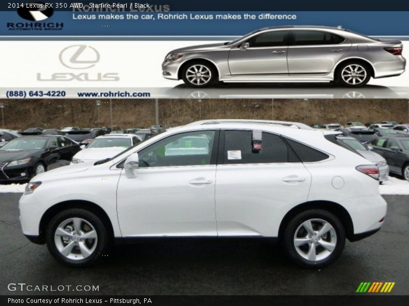 Starfire Pearl / Black 2014 Lexus RX 350 AWD