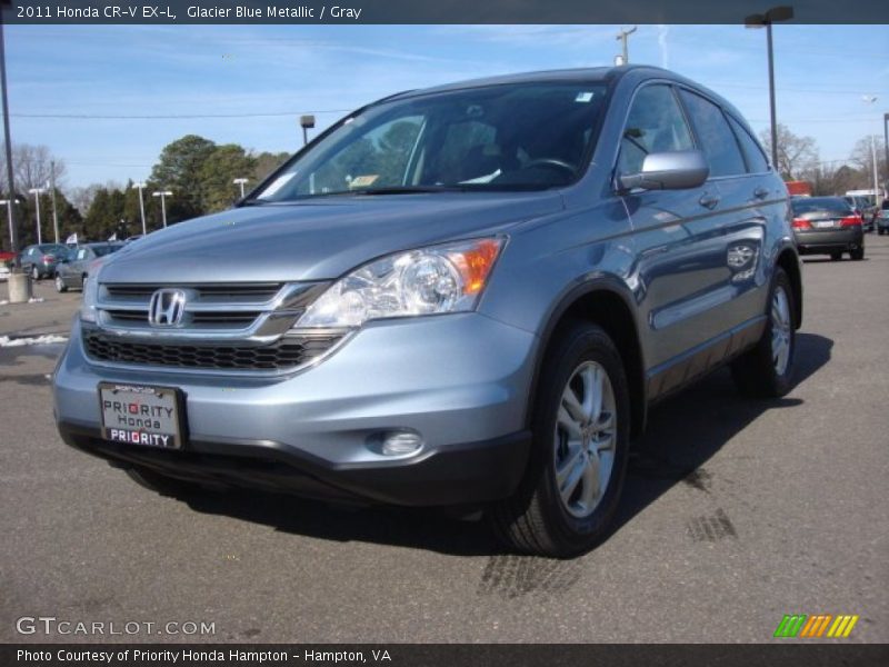 Glacier Blue Metallic / Gray 2011 Honda CR-V EX-L