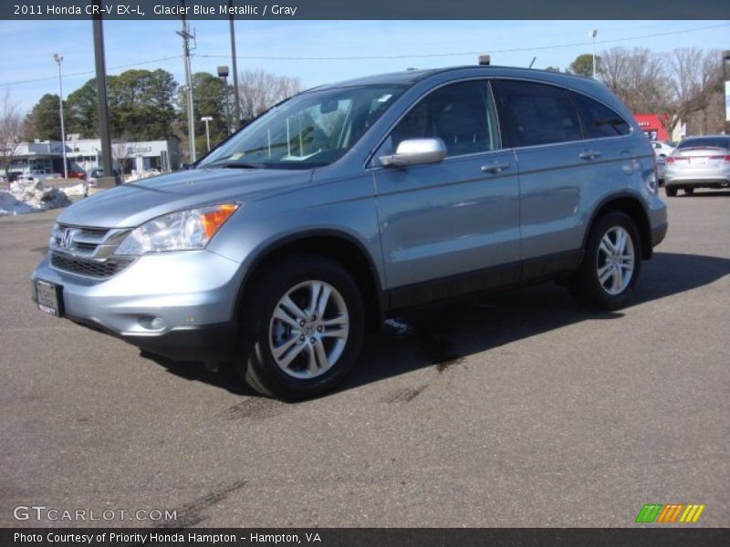 Glacier Blue Metallic / Gray 2011 Honda CR-V EX-L