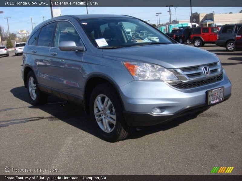 Glacier Blue Metallic / Gray 2011 Honda CR-V EX-L