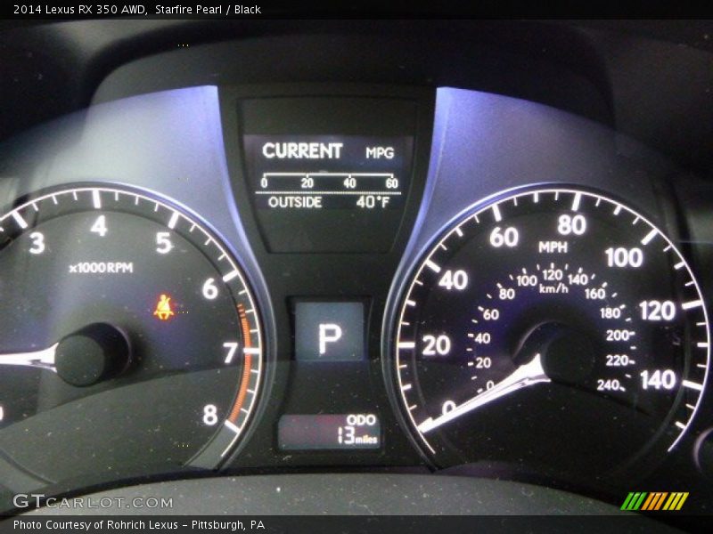 Starfire Pearl / Black 2014 Lexus RX 350 AWD