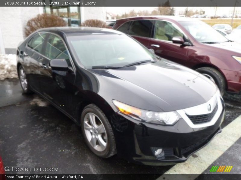 Crystal Black Pearl / Ebony 2009 Acura TSX Sedan