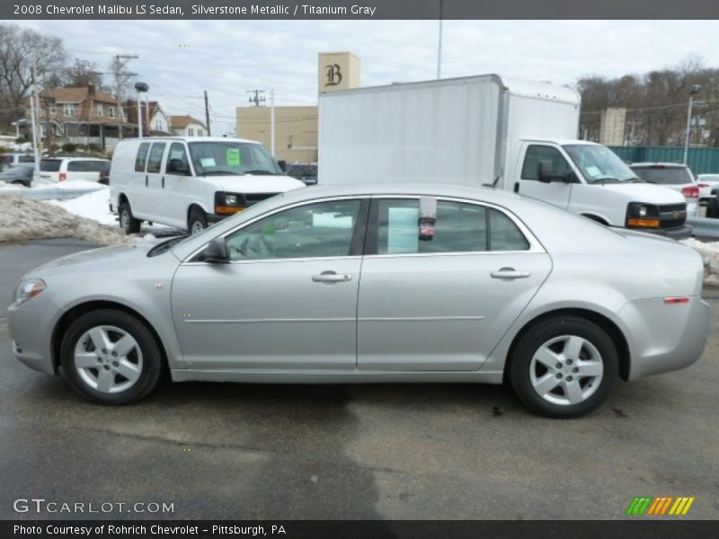 Silverstone Metallic / Titanium Gray 2008 Chevrolet Malibu LS Sedan