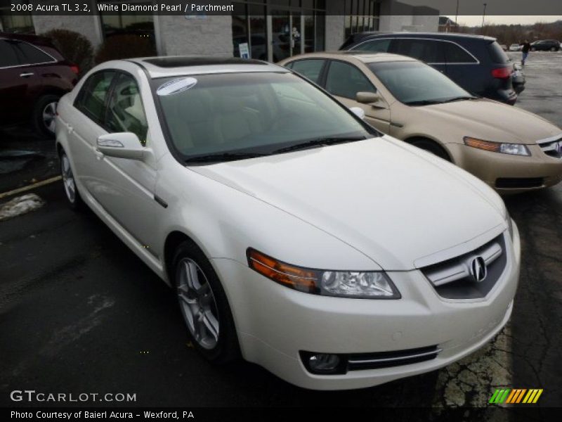 White Diamond Pearl / Parchment 2008 Acura TL 3.2