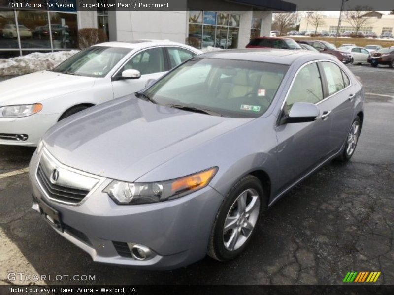 Forged Silver Pearl / Parchment 2011 Acura TSX Sedan