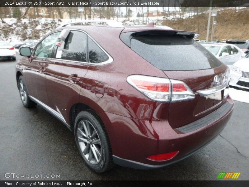 Claret Mica / F Sport Black/Ebony Bird's Eye Maple 2014 Lexus RX 350 F Sport AWD